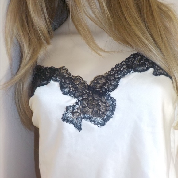 Vintage Victoria Secret White and Black Lace Dress - Picture 2 of 16